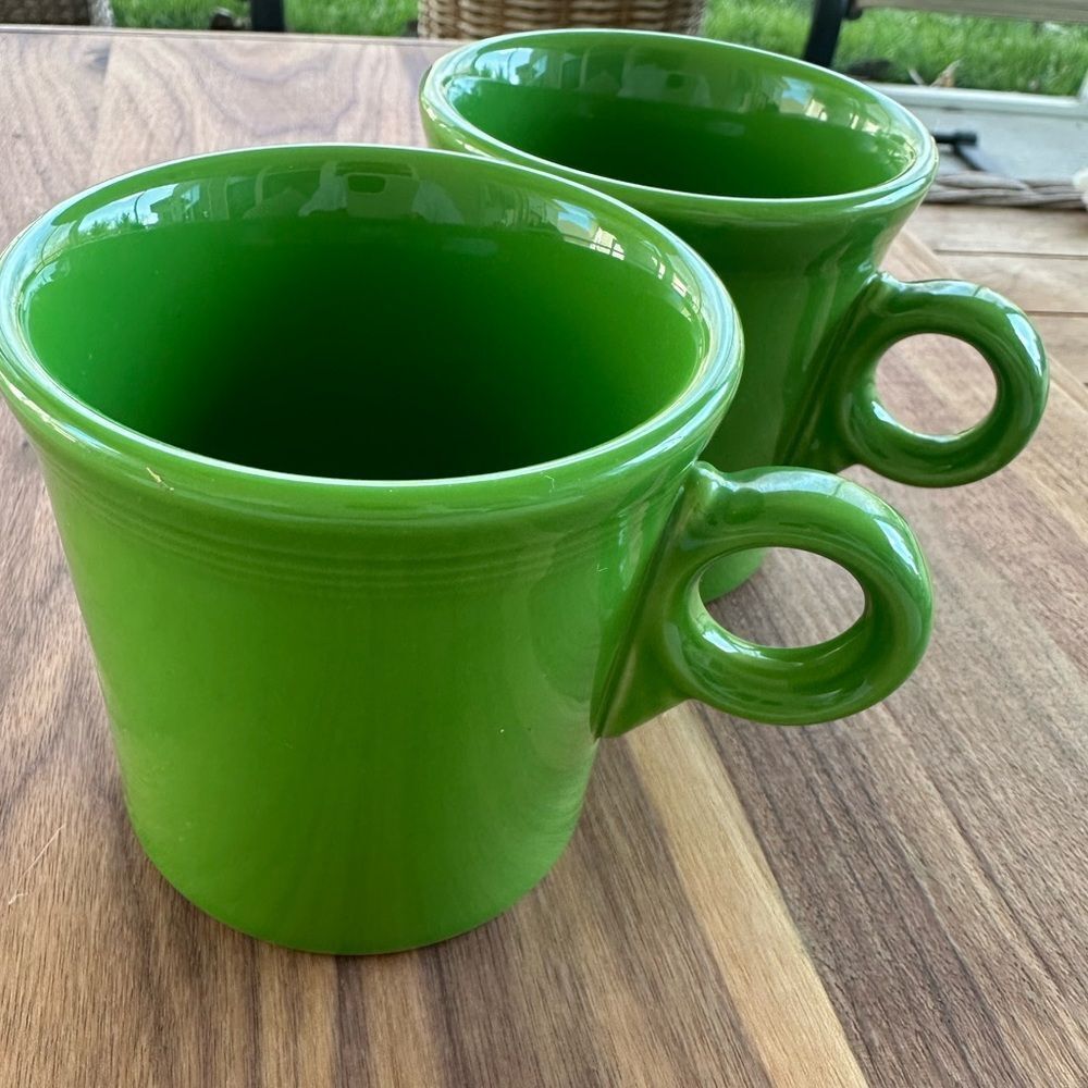 Fiestaware Retired Shamrock Green Ring Handle Mug (2)